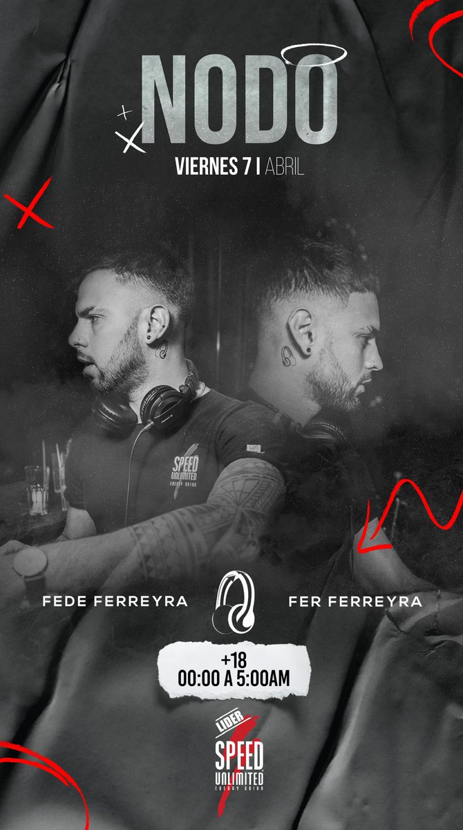 Se viene un nuevo Nodo “Grande” “Muuuy Grande” ! 
Totalmente renovado para los Clasiqueros de la “N” más hermosa! 
▪️Desde Cordoba llegan estos hermanos que traen una noche atípica para Explotarla ! 💣 <a href="/fedeferreyra_/">Fede</a> &amp; @_ferferreyra_ 🔥

▫️Los Viernes No Se Negocian!