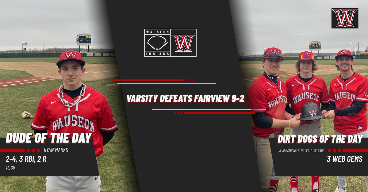 WauseonBaseball's tweet photo. Varsity defeats Fairview with a solid performance all around 9-2 https://t.co/M9p3ZfaMr3