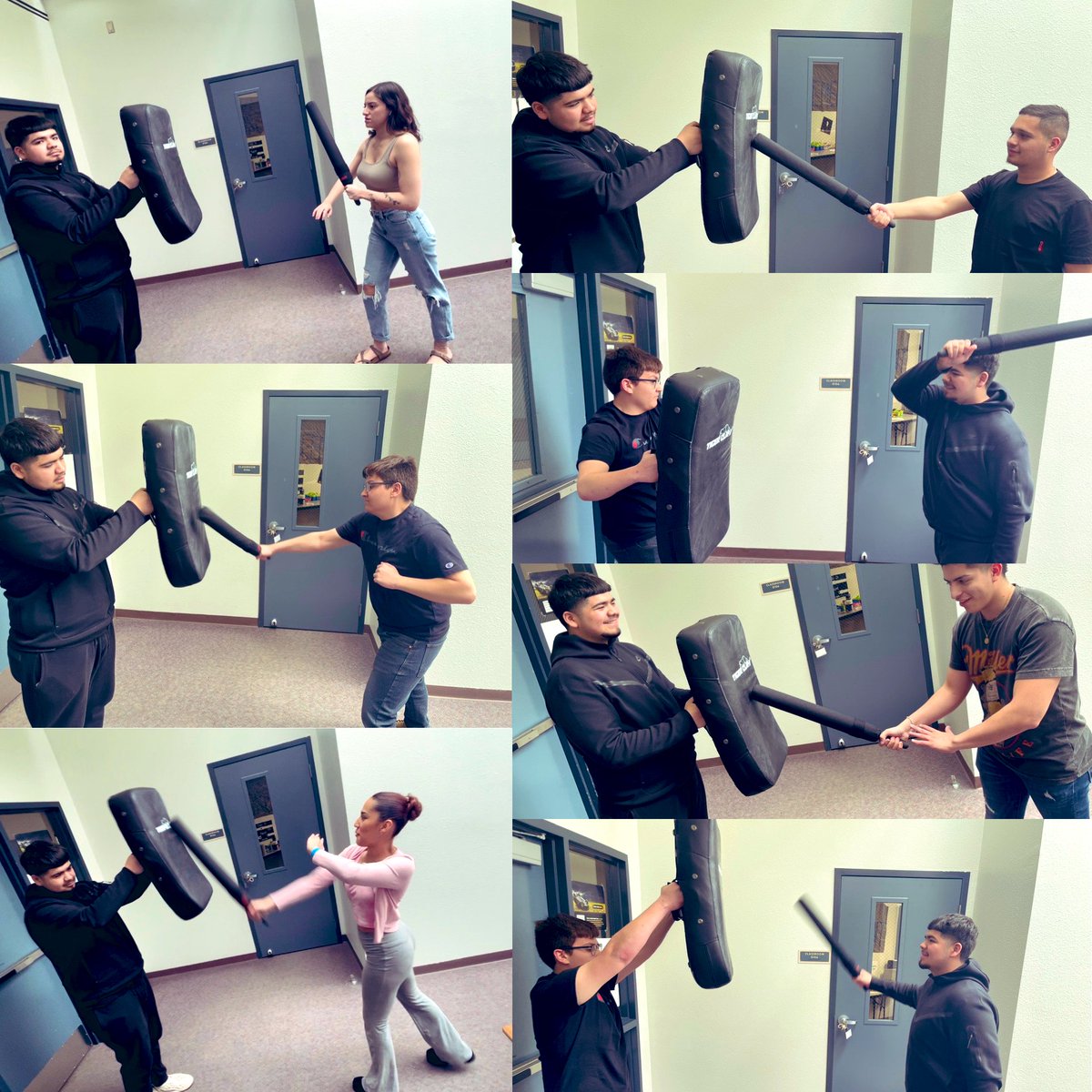 AHS law enforcement students are able to build their accuracy and striking power with their batons@Baton Training#Lozano🤍