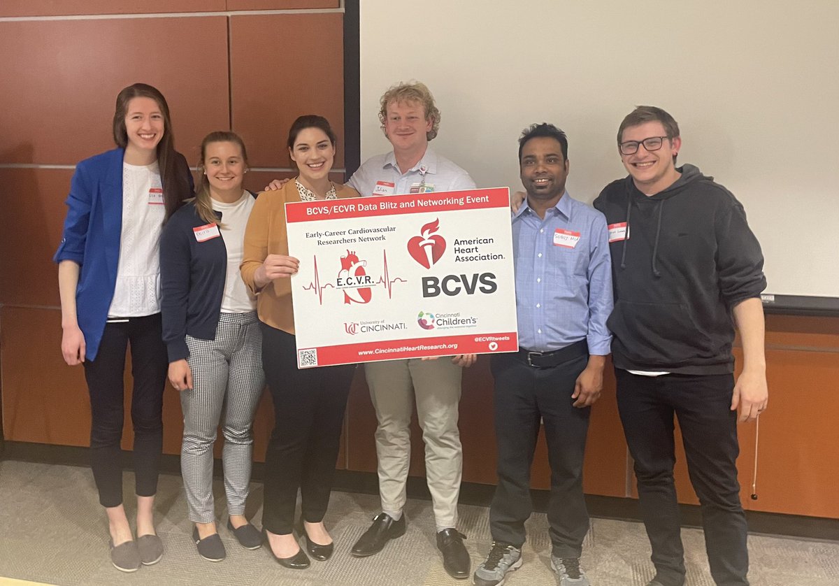 We had a wonderful time at the Annual <a href="/ECVRtweets/">Early-Career Cardiovascular Researchers (ECVR)</a> Blitz today! Thank you so much to Angelica and Amanda from Cincinnati AHA for making to trek to our campus! And a special congratulations to our winners <a href="/elliotklowe/">Elliot Lowe</a> and Sobuj! Thank you to everyone who participated and attended!