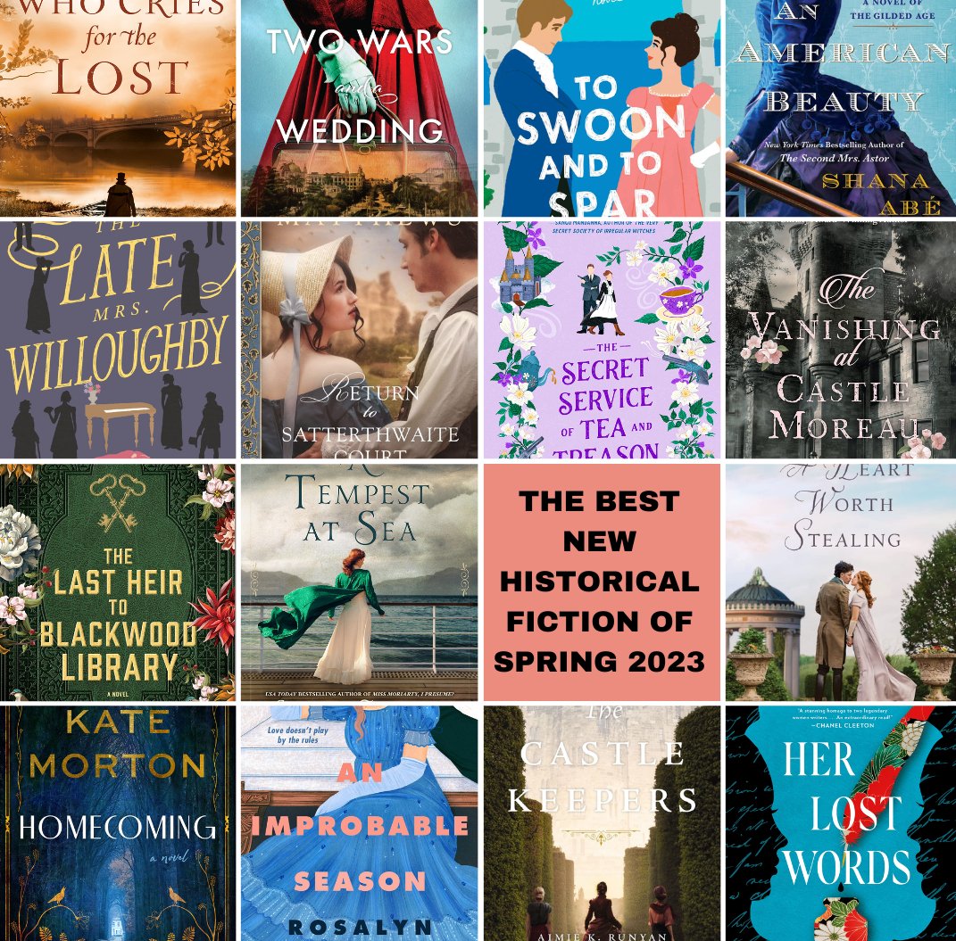 It's time for my annual roundup of 'The Best New Historical Novels for Spring 2023' featuring 5-STAR reads by: @laurenwillig, @StephMThornton, @aimiekrunyan, @JnellCiesielski, @rachkmc, @Shana_Abe, @MimiMatthewsEsq, @marthabwaters, @IndiaHolton, #JoannaBarker, @sherrythomas,…