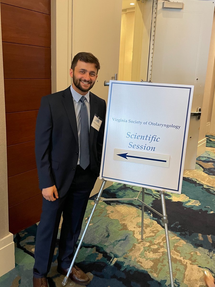 Had a great time at the Virginia Society of Otolaryngology Annual Meeting! Learned a lot from some outstanding professionals in the field with some great posters from <a href="/uvaotohns/">UVA Otolaryngology-Head and Neck Surgery</a> &amp; <a href="/CGutierrez_MD/">Claudia Gutierrez, MD</a>. Excited to use this knowledge in my medical journey. #VSOAnnualMeeting