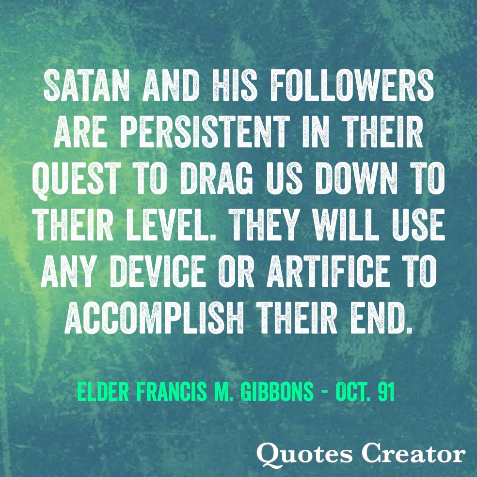 BabyBackSaint's tweet photo. Satan wants you! #LatterDaySaint #OnAJourney #TwitterStake #GeneralConference #GenConf #Oct91 #ElderGibbons #Satan https://t.co/XpNOZ57D6C