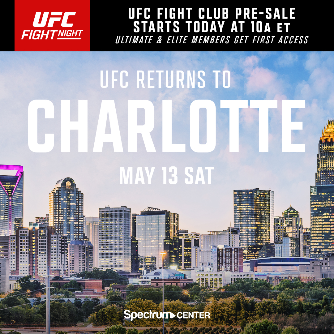 UFC on Twitter "May 13th is looking real nice, Charlotte fans🤩 The