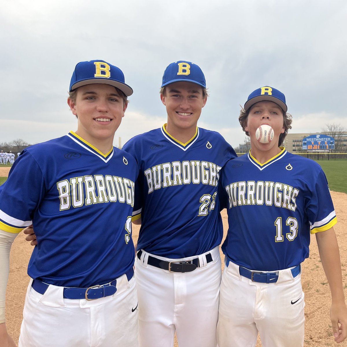 JbSbaseball's tweet photo. Big W for the 💣 over Westminster! ⁦@bbrantingham22⁩ - 6IP, 4H, 2BB &amp; 8Ks. The Chapman Bash Brothers gettin’ it done! ⁦@WillChap9⁩ with a BIG HR &amp; an incredible catch! ⁦@HallChapman13⁩ was 2 - 3 with a double! Great pitching, defense and hitting getting it done! https://t.co/dsRYlSGfkQ