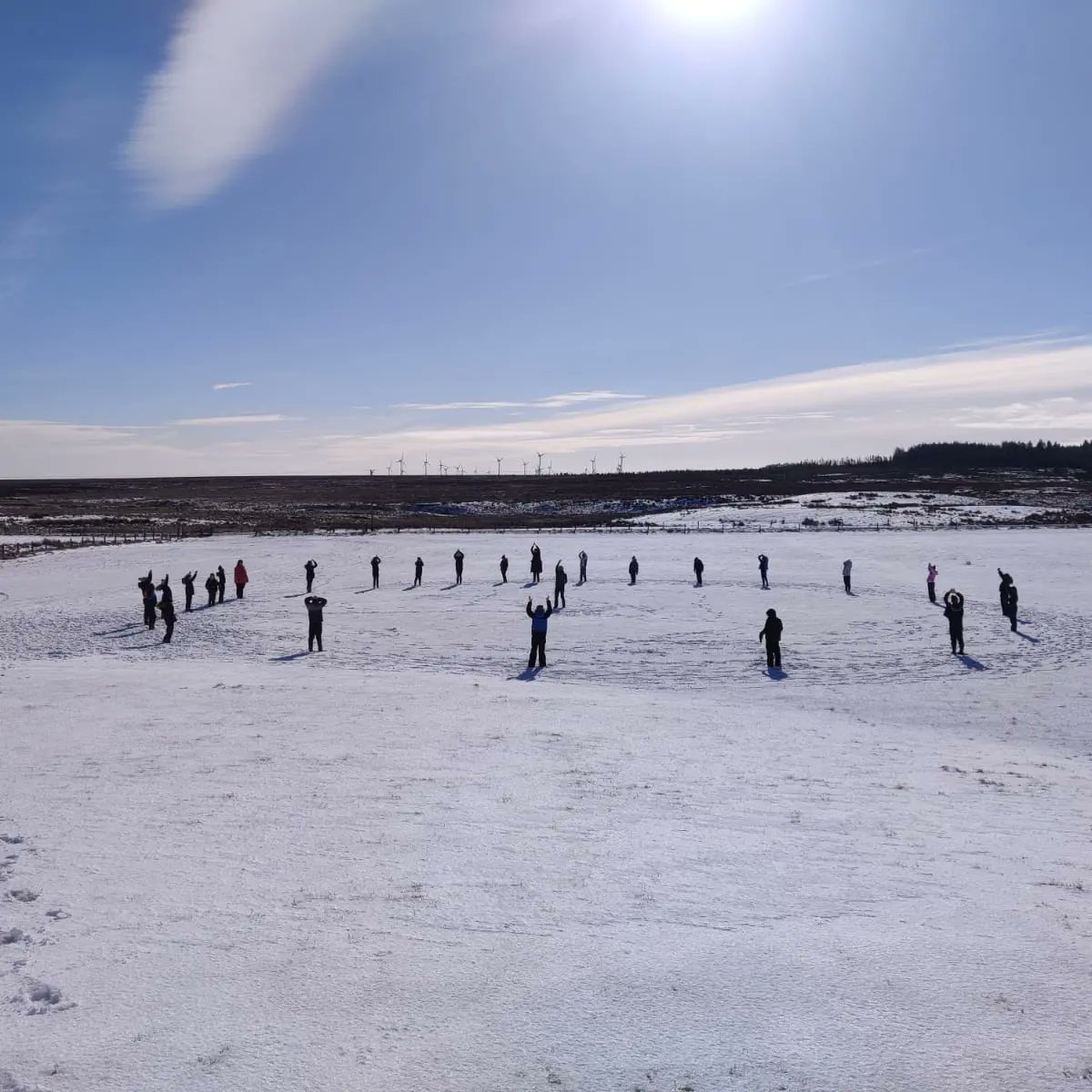 TheBrochProject's tweet image. And so, in memory of those monolith-makers, we decided to create our own #stonecircle, engaging in a little balancing and yoga as we stretched up to the sky. It was actually quite magical to see this place given some pomp a d ceremony once more, after 6,000 years!