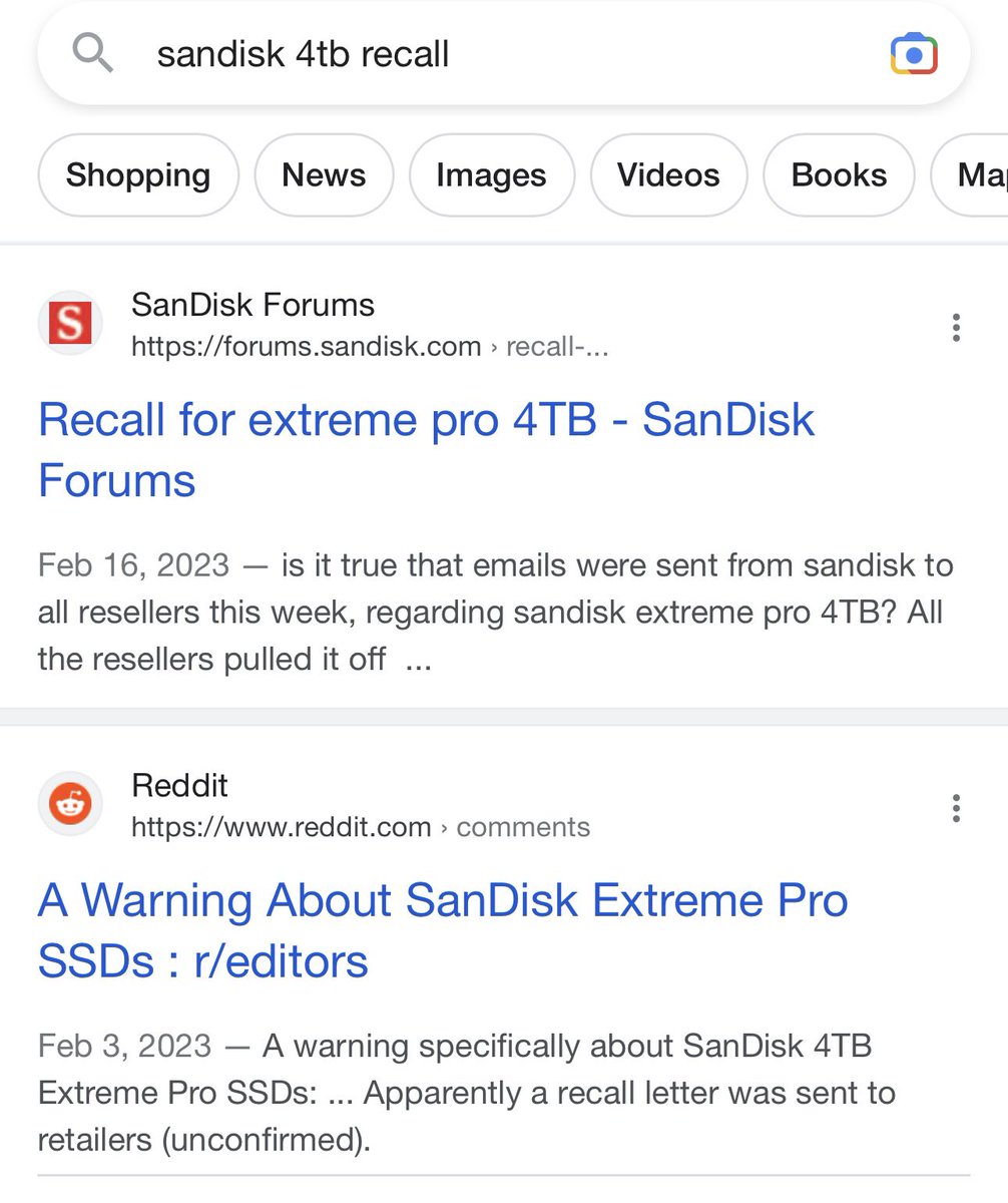 natbrunell's tweet photo. Be careful everyone! @amazon and @SanDisk are selling faulty recalled hard drives that caused me to just lose all my files! 👍🏼 good customer service guys! 60% off! Offload that garbage and then refuse to pay for the recovery attempts. 👍🏼👍🏼👍🏼👍🏼 

https://t.co/v3RlyEHywB https://t.co/mCXKriY2i3