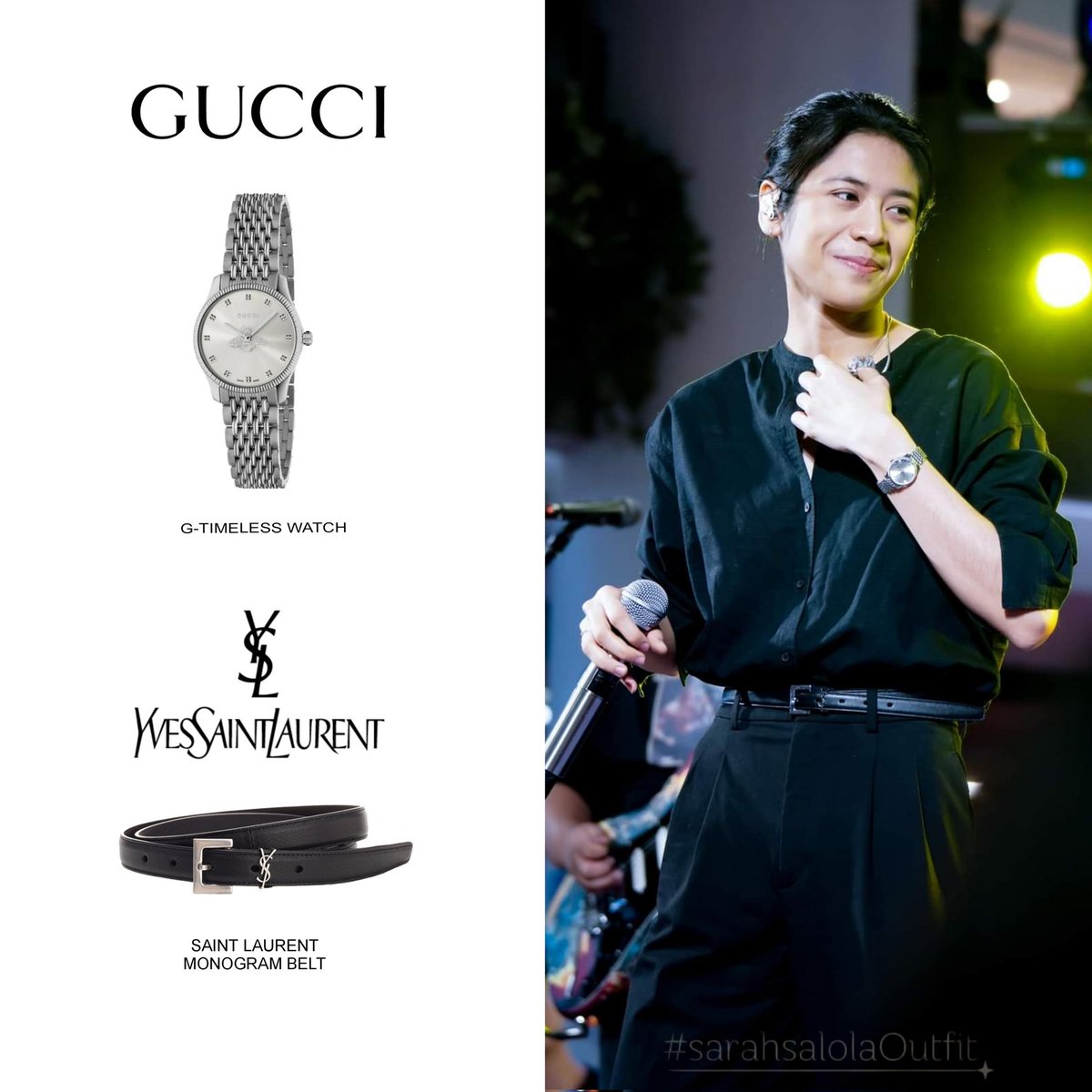 sarahoutfit's tweet photo. 02042023
#GUCCI | G-TIMELESS WATCH
#SAINTLAURENT | SAINT LAURENT MONOGRAM BELT
#วันนี้ร่าห์ใส่อะไรนะ #saintlaurentthailand #gucciwatch #guccithai #accessories #sarahsalola #belt #sarahsalolaoutfit #sarahoutfit #outfit #style #singer #thaiartist #marr #fashion
📷. solarsalola https://t.co/oXxDrVX5uk