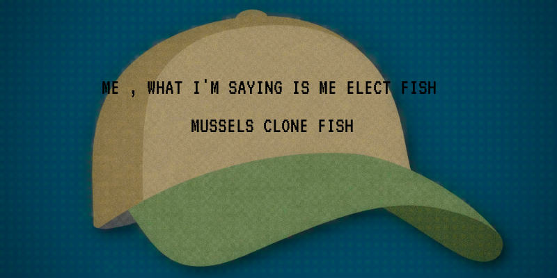 WomenFishMe's tweet photo. "ME , WHAT I'M SAYING IS ME ELECT FISH"

"MUSSELS CLONE FISH" https://t.co/Ap65kjhLBD