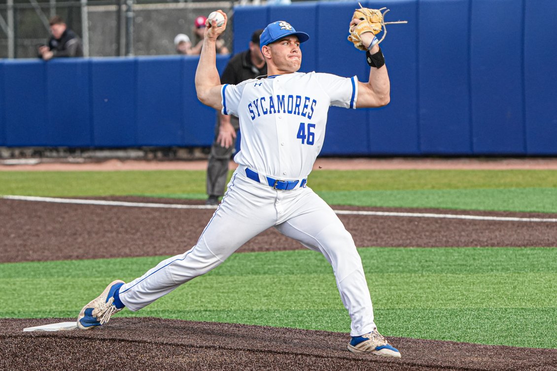 IndStBaseball's tweet photo. Too Much Sauce.

@Cam_Is_Holy dropped his season ERA to a team-leading 0.47 following his 4.2-inning relief outing on Tuesday night.

He's gone 10.2 innings without allowing a run and 17.2 innings without an earned run over six appearances

#MarchOn https://t.co/i6nySVfB7o