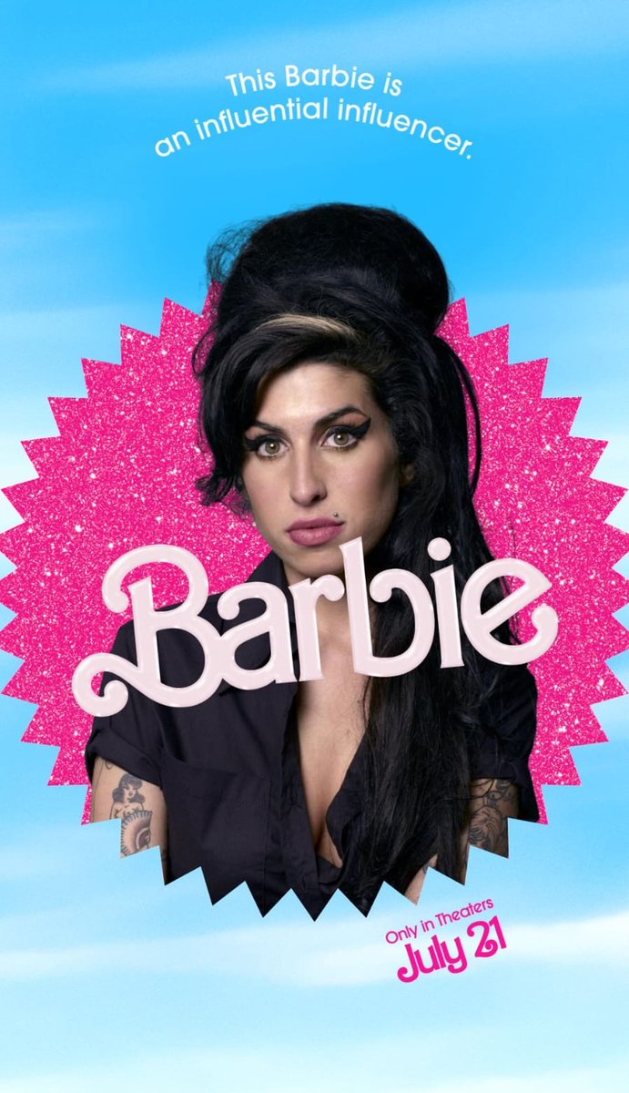 WinehouseBrasil's tweet photo. Amy Winehouse é confirmada na trilha sonora de #Barbie ! https://t.co/0pAUcqKp3d