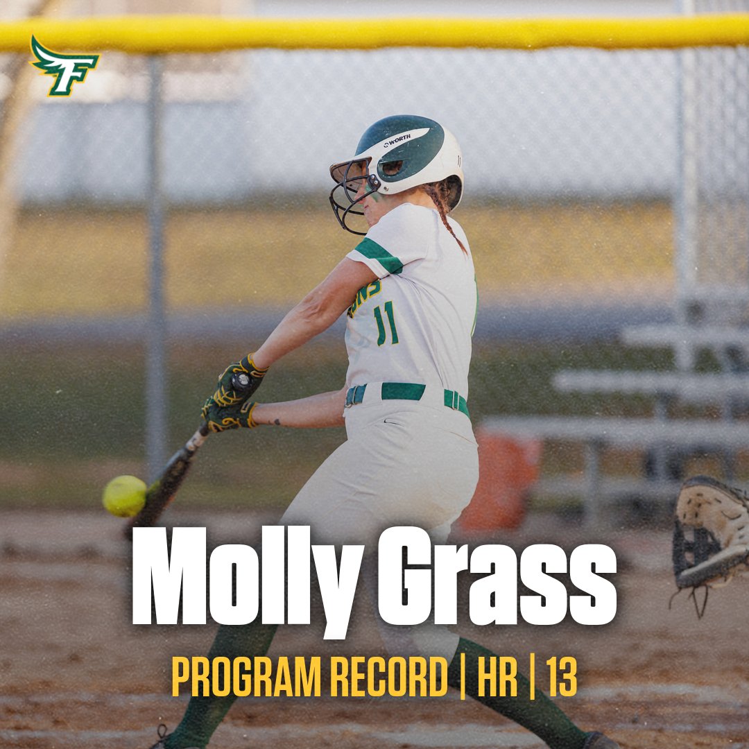 FSU_Falcons's tweet photo. 🥎Record Alert🥎
Congrats to @FSUFalconSB senior infielder Molly Grass, who tied the Falcons program record for career homeruns (13) with a two-run shot in the Falcons opening contest against Clark University this afternoon. #ProgramRecord #FearTheFlock #TheFalconWay https://t.co/qbauK26scD
