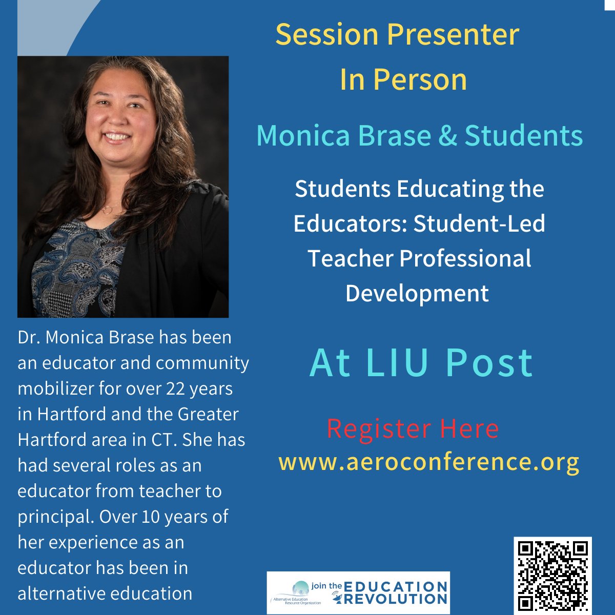 Join the AERO Conference & The Education Revolution. June 23-25 at LIU Post @liupostpioneers and online.
linkedin.com/feed/update/ur…  
#education #educationconference #homeschooling #unschooling #schoolchoice #microschools #schoolchoice #learnerdirected #selfdirectededucation