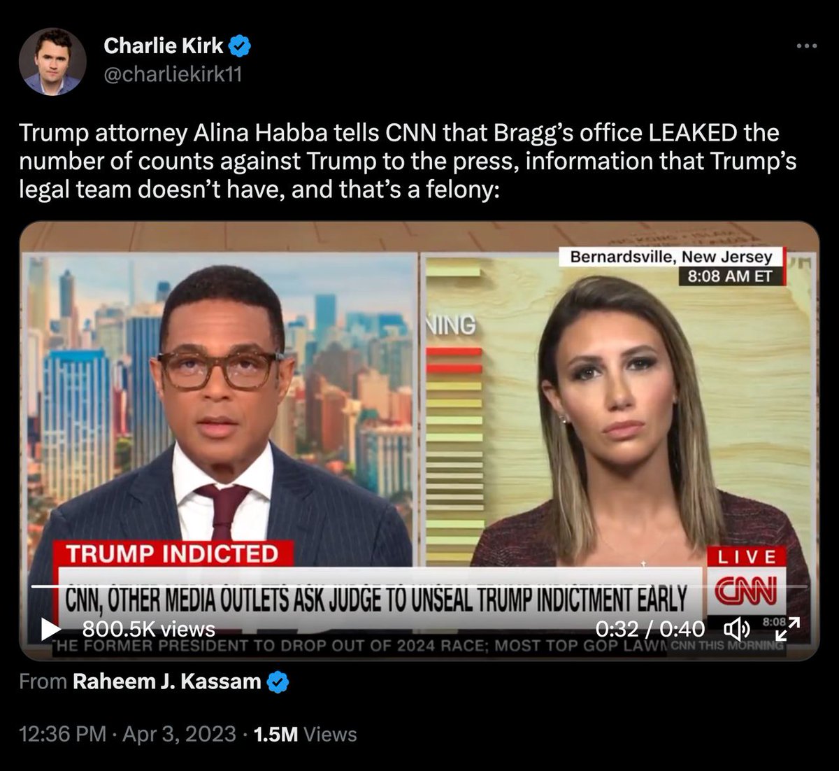 Jordan Sather on Twitter: "Trump attorney Alina Habba tells CNN that