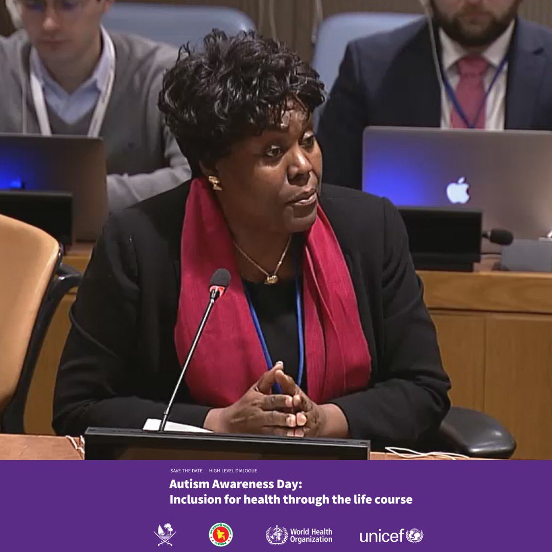 QatarAtUN's tweet photo. "The issue of #Autism always needs to be at the forefront of our discussions. It has to be sustained &amp; lifted to the highest level. We need our hands together to ensure that people w/ autism are not left behind"

- Amb. Sarah Safyn Fyneah, PR @LibMissionUN 🇱🇷
#AutismAwareness https://t.co/yglg1KRfLj