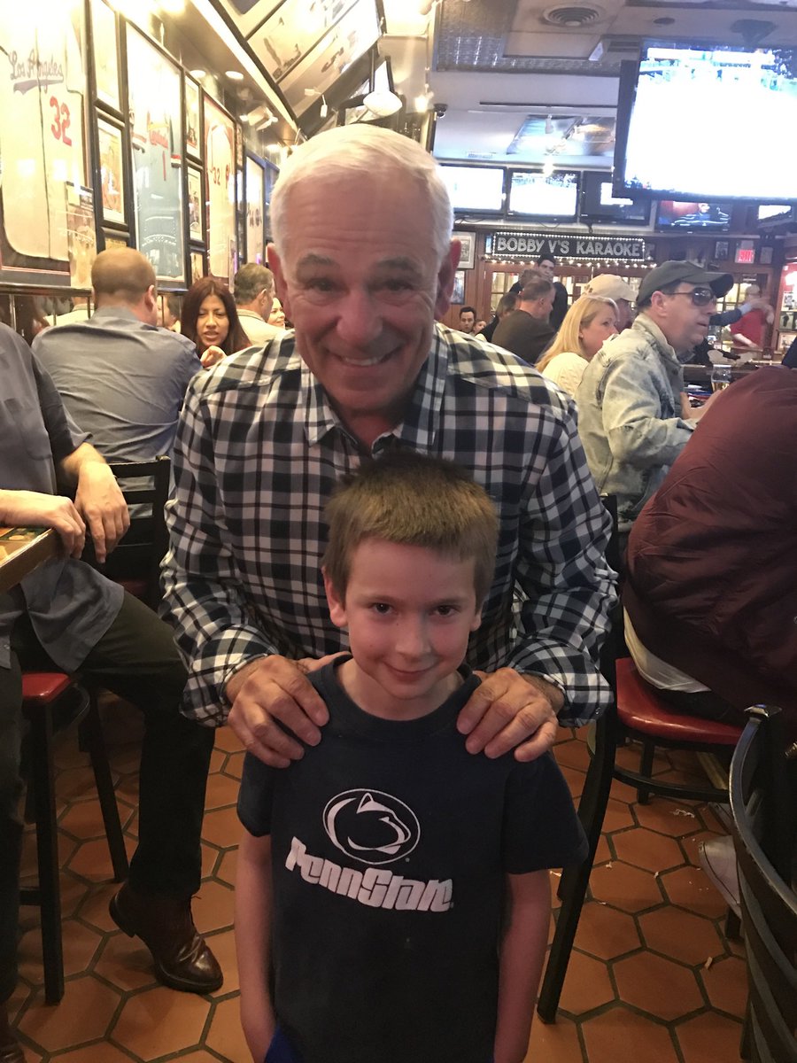 ffemtpjjc's tweet photo. @BobbyValentine Loved that place. My dad used to bring me. Here a picture of you with my son Jack from one of the last nights. Jack’s 6ft tall now. https://t.co/J1DVFdYrOE