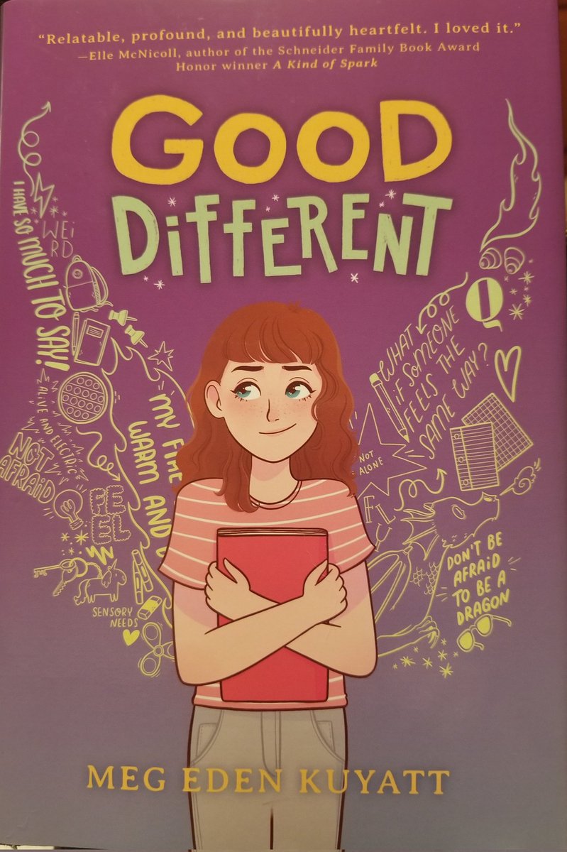 Valhellah's tweet image. So happy to have been at Politics &amp;amp; Prose to celebrate  Meg Eden Kuyatt's book birthday! Can't wait to dive into this novel-in-verse just in time for National Poetry Month! Follow Meg at @ConfusedNarwhal  #CelebrateNeurodiversity