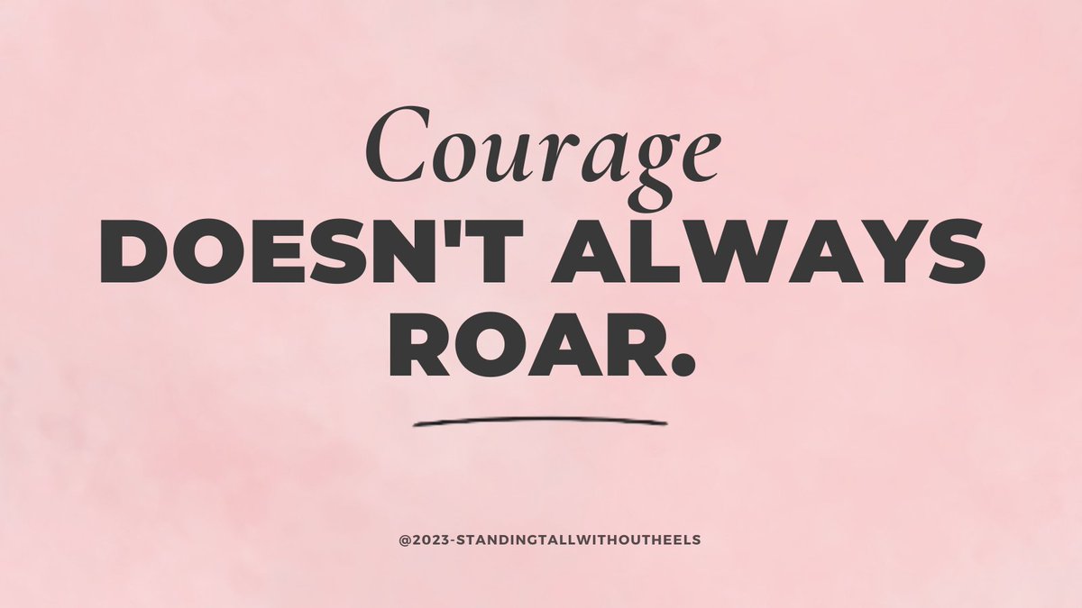 Being courageous is a journey worth taking. Let's channel our inner strength, support each other, and embrace our true selves every step of the way. 

Share your thoughts on how you stay motivated and courageous in the comments! 💪🙌 

#StandingTallWithoutHeels #CourageousWomen