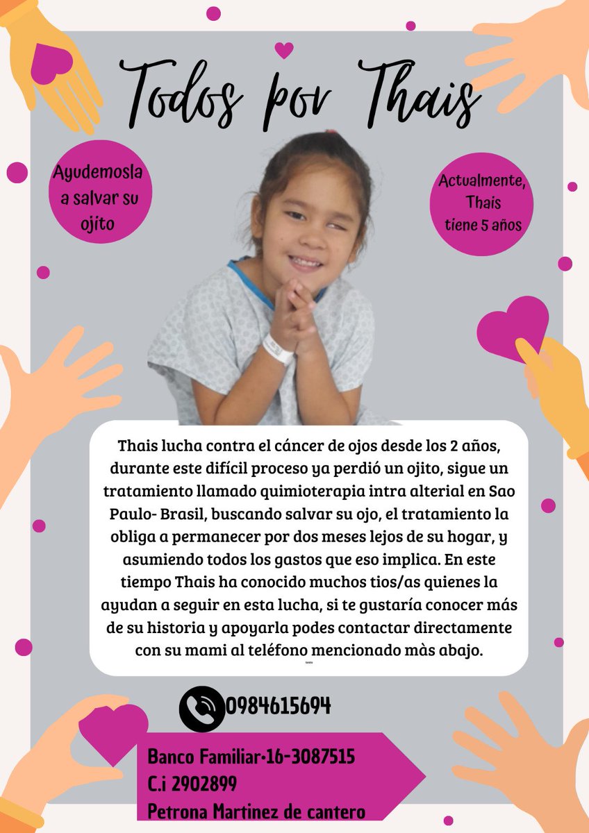 SolAracelyCant1's tweet photo. Xfavor gente
Apoyanos una vez más
Meta juntar por alquiler de un mes
Para que thais siga su tratamiento en el hospital graacc Y siga bien y pueda salvar su ojito🙏🥺yo no cuento con ningún familiar ni apoyo de nadie más que ustedes  confío que se podrá Dios mediante rt xfavor https://t.co/KB5T9yucx9