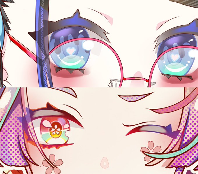 お目目の中にデザインがあるイラストを増やしたいと最近思ってる#お目目アップだよ 
