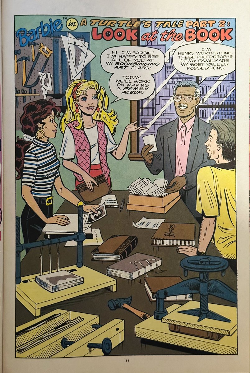 arkhamlibrarian's tweet photo. I really hope Greta Gerwig put Bookbinder Barbie in the film https://t.co/1ih3M9XTa4