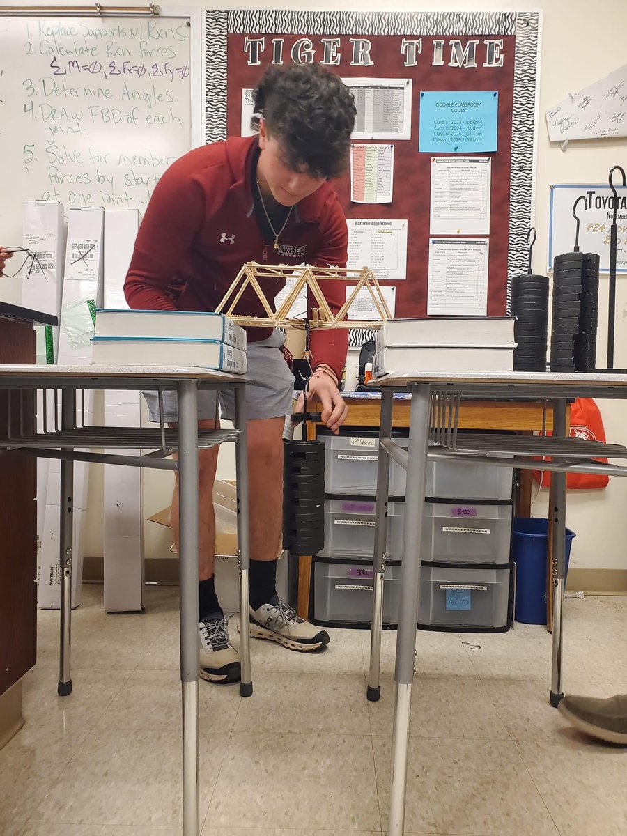 hartsellehigh's tweet photo. Mrs. Pittman's Principles of Engineering classes tested their bridge designs today! The winning designers were Jaxon Mason, Braxton Westbrook and Michael Hale. Their bridge supported over 50 lbs before failing!
#EngineeringTomorrow #hartselleengineering https://t.co/DDLVAwBeao