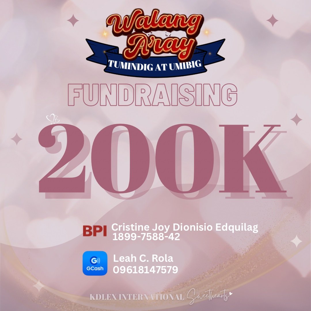 kisofc_'s tweet photo. The hype last night was unreal! All your combined donations have now reached P200k+. As what we’ve been saying, big or small they all roll up and will be a massive help for our cause to secure Walang Aray tickets.

We are excited to invite CV’s like students again so that they are able to witness what we are so proud of! That is and will always be @kdestrada_ and @alexailacad talent!! The world needs to see it! 

Thank you to all that helped! @isaforkdlex all the groups who generously kept donating kahit nag donate na sila, to all individuals na penalty kahit hindi naman kami nag enforce you kindly sent your money! To the sponsors hyping everyone to reach certain amount of listeners! You won’t regret any money sent sweethearts, we are doing all this for KLDEX!! A huge pat on the back to all of you!! 

YOU DID THIS 🤍

#KDLex 
#KDLEXSweethearts 
#PETAWalangAray