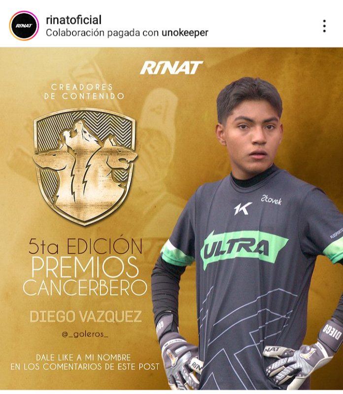 goleros_'s tweet photo. #Goleros ‼️Estamos NOMINADOS en los PREMIOS CANCERBERO que organiza la marca #RINAT por el día internacional del #Porteros❗Necesito de su apoyo goleros😉‼️Vayan a votar aquí les dejo el links de la publicación ORIGINAL https://t.co/tKhTi4t9QH
#Chicharito #RafaMarquez #football https://t.co/dFt2hWsFAb