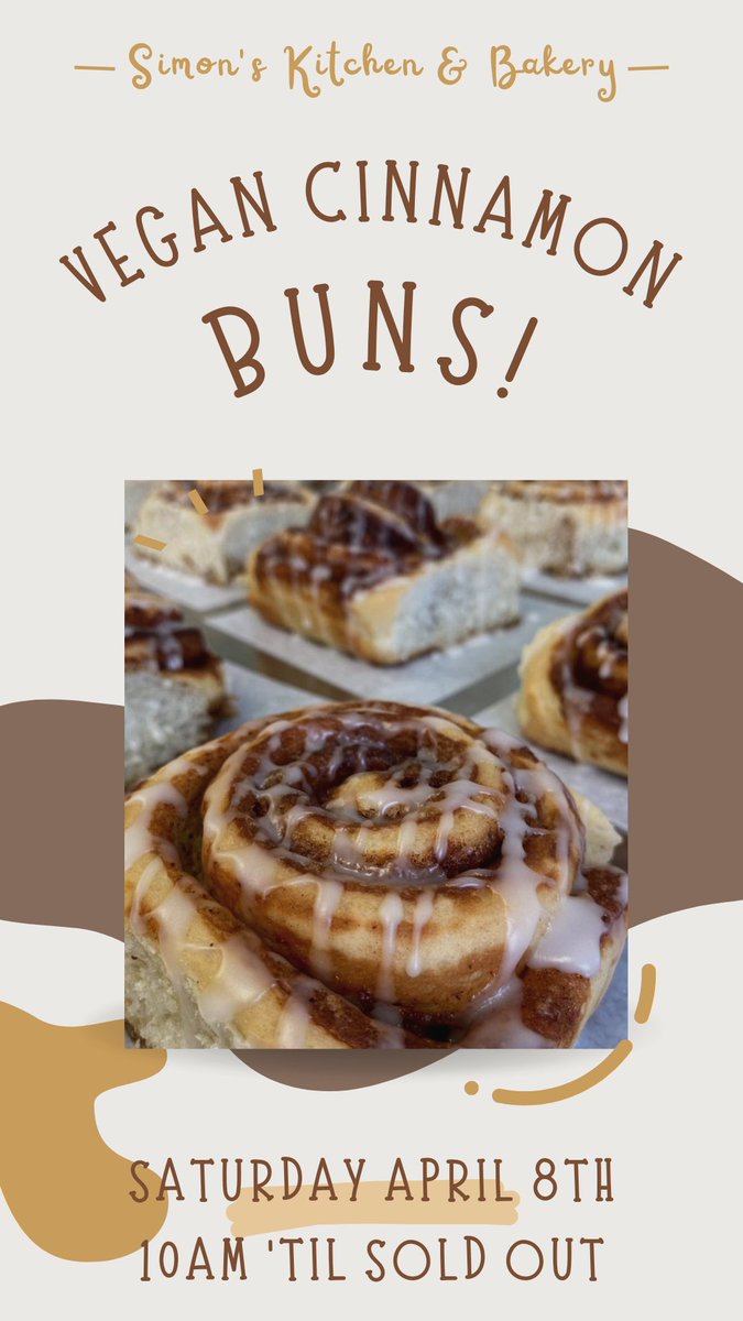 We don't mean to wish the week away but Simon's Kitchen &amp; Bakery is popping up in store THIS SATURDAY with their famous vegan cinnamon buns and WE CAN'T WAIT! 10am 'til sold out! 🤤

This is your # 1 way to be even more popular than the bunny this weekend!