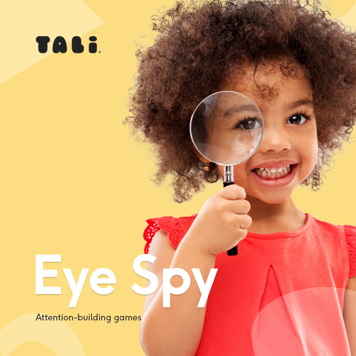 Attention games! This one is called Eye Spy. Have one person choose an object in the room, for example, a backpack. This person would then say, “I spy with my little eye, something beginning with b”. The person that correctly guesses “backpack” wins the game. Good luck #tali