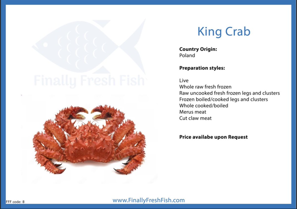FinallyFish's tweet image. We now have #KingCrab available from Poland.

•

•

•

•

•

•

•

•
#FreshFish #WholesaleFish #FishExporter #Seafood #SeaFoodLover #SeafoodBusiness #SeafoodExporter