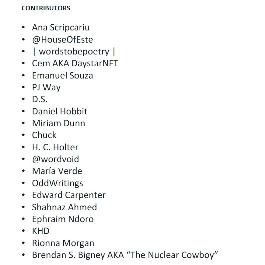 <a href="/CozomoMedici/">Cozomo de’ Medici</a> @rollbitcom The piece + the artists!

This is a 28-page PDF journal featuring the works of 20 creatives from around the world - including indigenous artists, women, veterans, &amp; others from Kenya, Venezuela, Turkey, Norway, &amp; more.  #ArtTankTuesday 

10 Tezos

objkt.com/asset/KT1S8rMT…