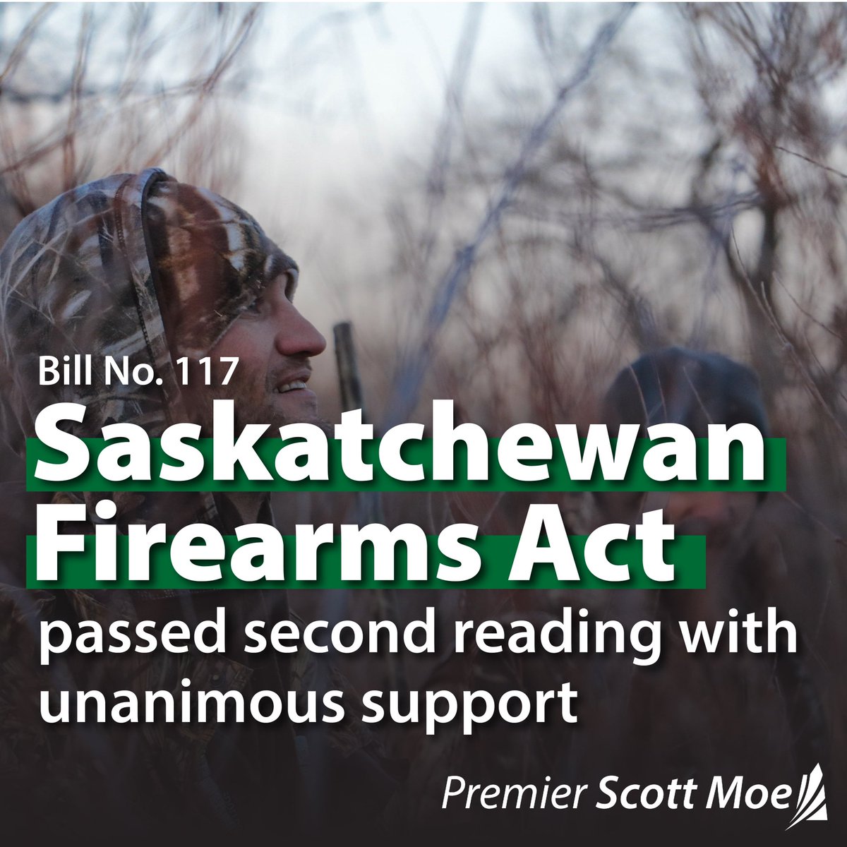 The Saskatchewan Firearms Act will protect the rights of law-abiding gun owners in our province.   

Yesterday, it passed second reading in the Legislature with the full support of both Saskatchewan Party and NDP MLAs.