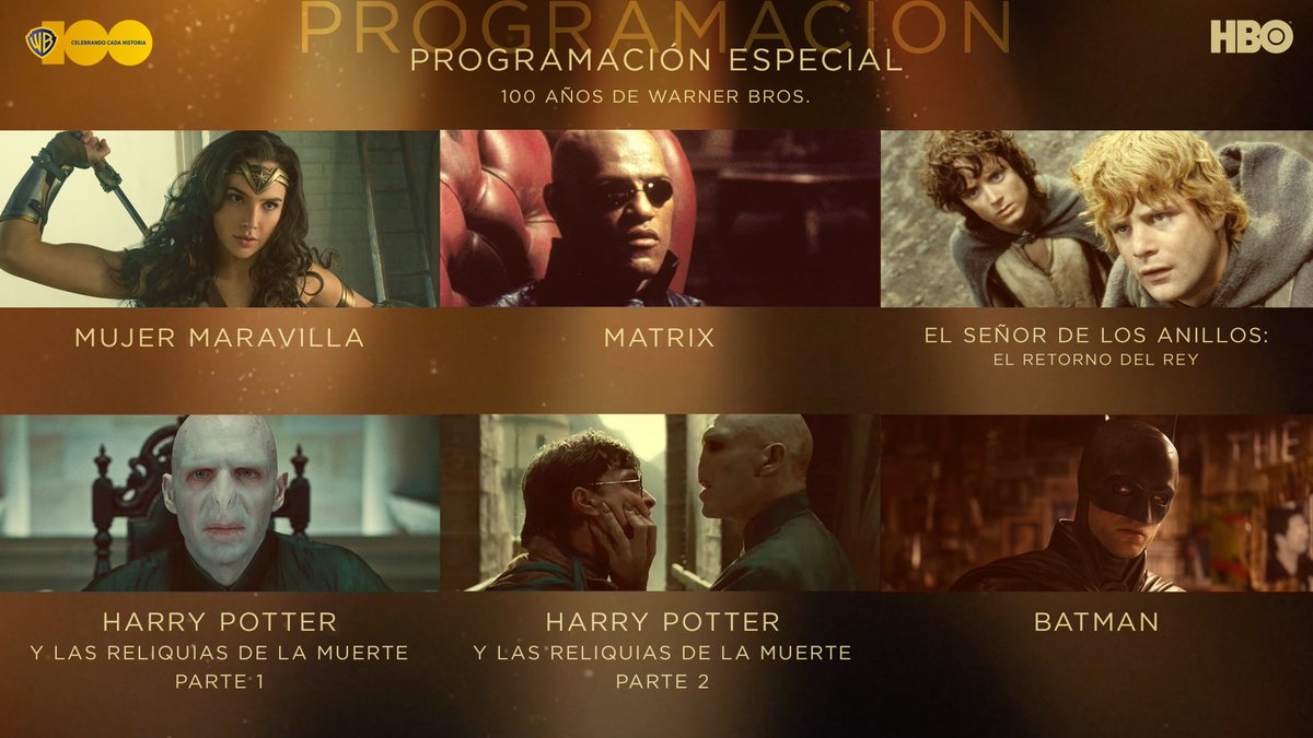 HBOLAT's tweet photo. Iniciamos la programación de los 100 años de Warner Bros. en #HBOLAT con los mayores éxitos de taquilla de los últimos años! ¿Cuál es tu película favorita? 🎬
Échale un vistazo en #HBOLA. #WB100 https://t.co/DqOLoiBAu6