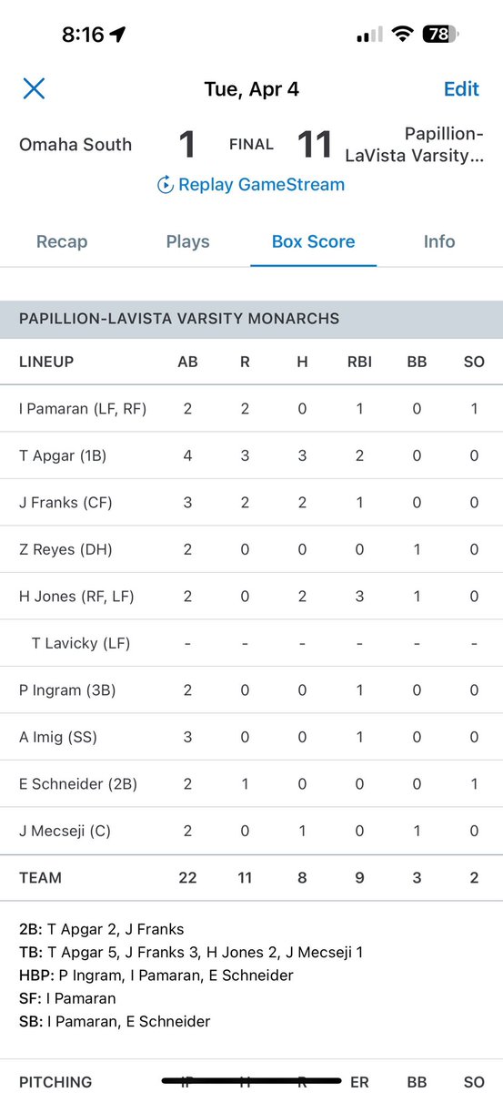 Papio-LV Baseball tweet media