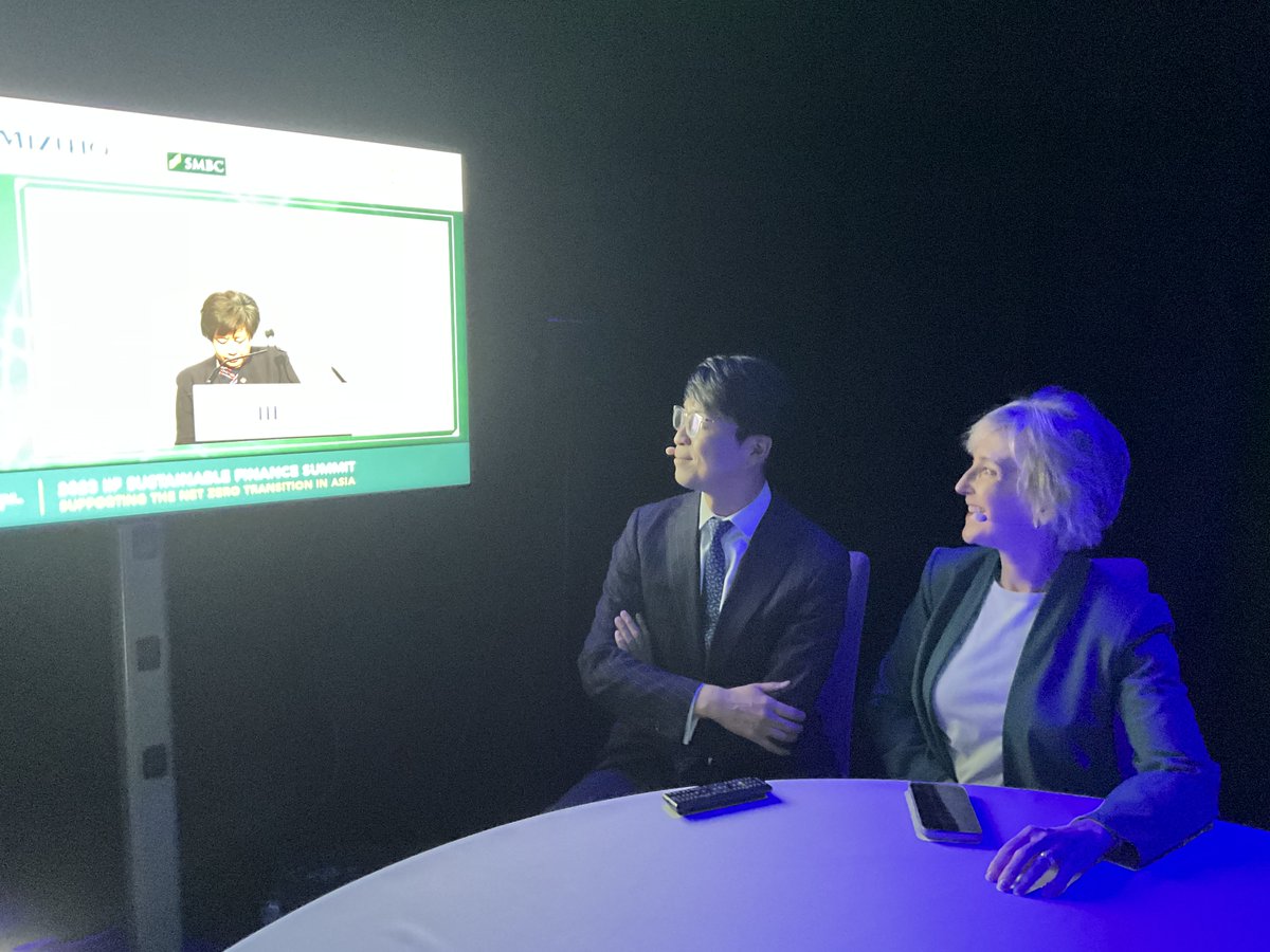 Backstage with the wonderful <a href="/hiromichimizuno/">HIRO MIZUNO</a> - we talked transition finance, <a href="/Tesla/">Tesla</a> and <a href="/COP28_Dubai/">COP28</a> at our <a href="/IIF/">IIF</a>  Sustainable Finance Summit.  #IIFinTokyo #Sustainability