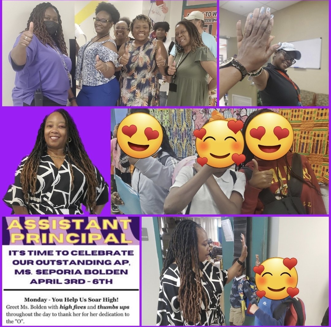 The "O" kicked off Assistant Principal Week with high fives &amp; thumbs up! I'm truly humbled &amp; grateful to work alongside amazing individuals. Thank you God for trusting me with this assignment. Thank you Oriole family for loving me &amp; supporting my mission. 🧡🖤🧡🖤 <a href="/orioleelem/">Oriole Elementary</a>