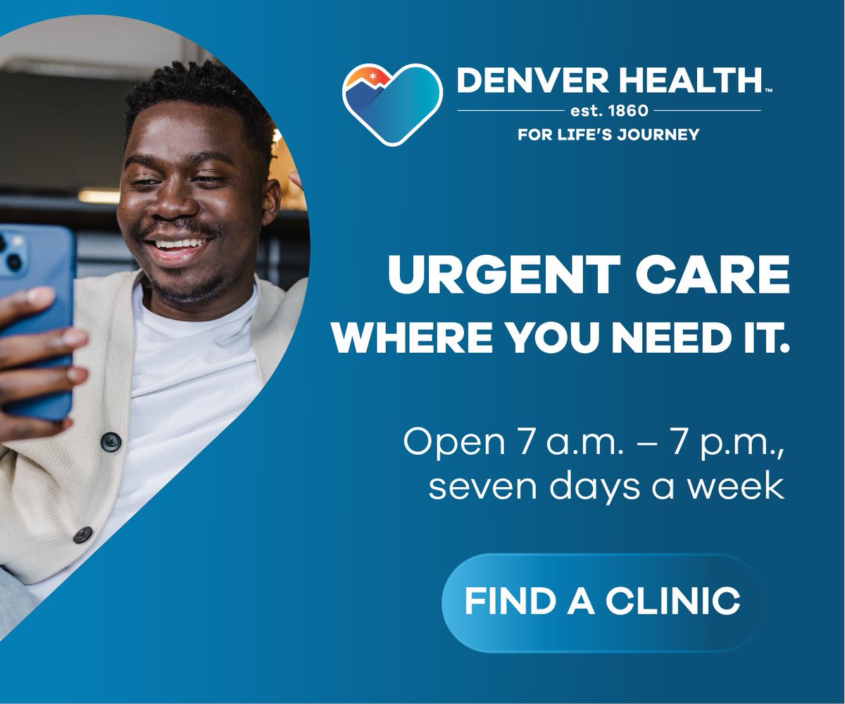 Learn more about Denver Health Urgent Care services and how to find a clinic at den.health/urgentcareclin…. #UrgentCare