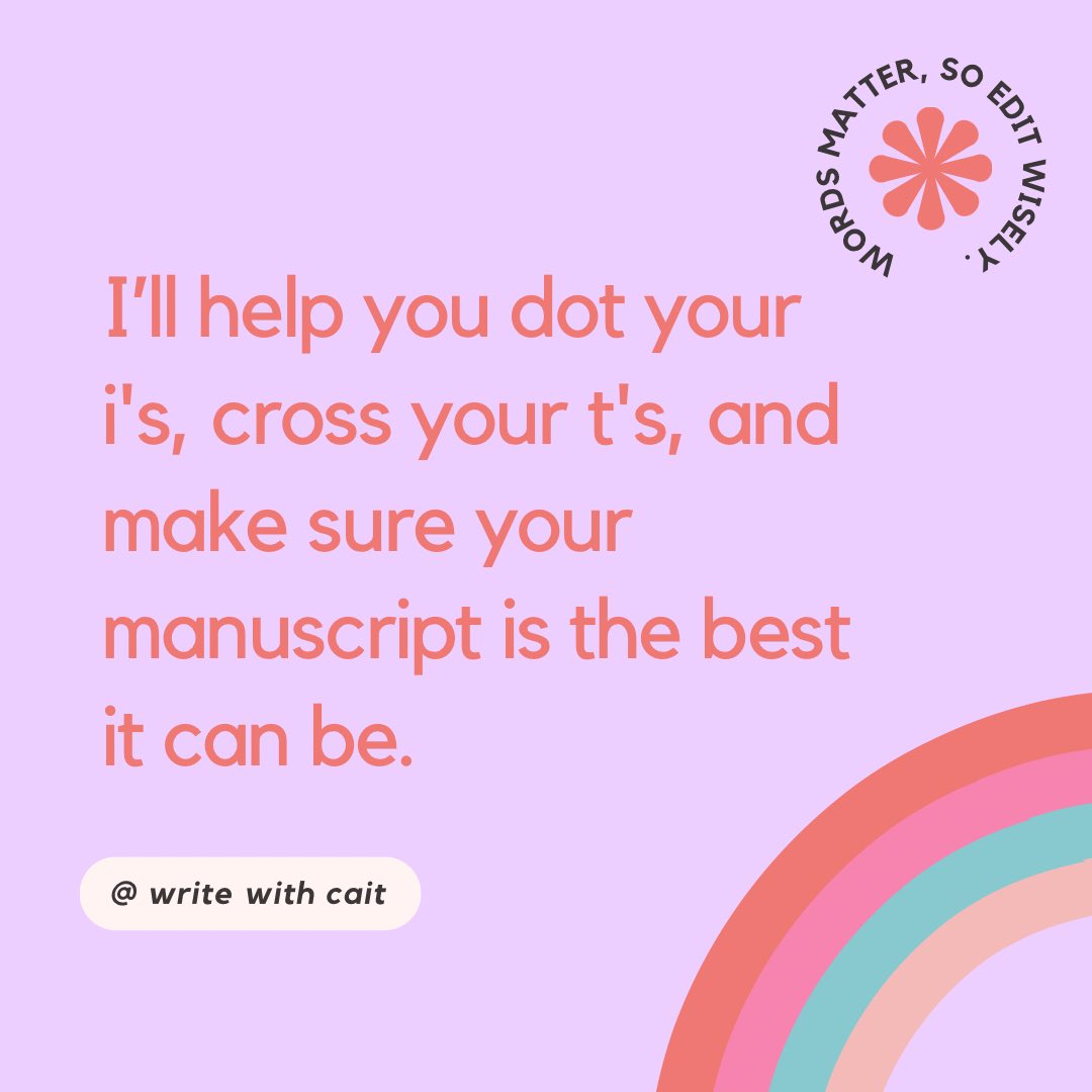 WriteWithCait's tweet image. I’ll help you dot your i’s, cross your t’s, and make sure your manuscript is the best it can be!
#amwriting #amediting #copyediting