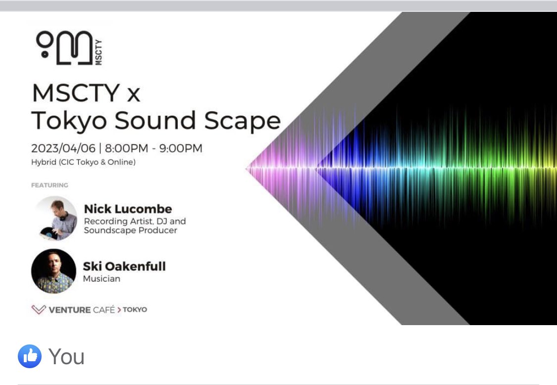 nickluscombe's tweet image. Tomorrow night @CICTokyo @VenCafeTokyo @MSCTY_SPACE @skioakenfull discussion about the sound of Tokyo and live performance. #mscty