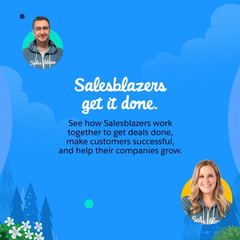 salesforce's tweet photo. Together, we are building the largest and most successful community of sales professionals. Join the #Salesblazer movement.