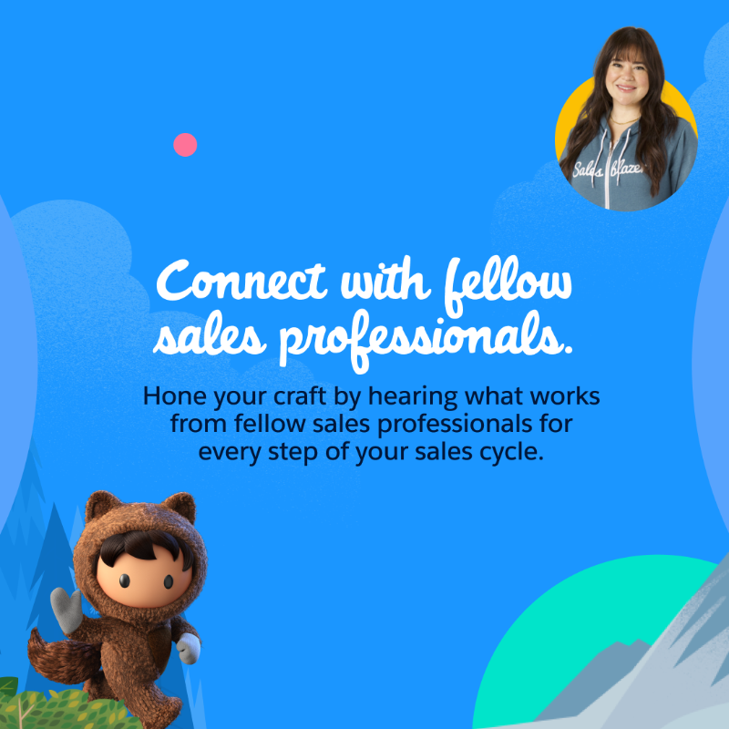 salesforce's tweet photo. Together, we are building the largest and most successful community of sales professionals. Join the #Salesblazer movement.