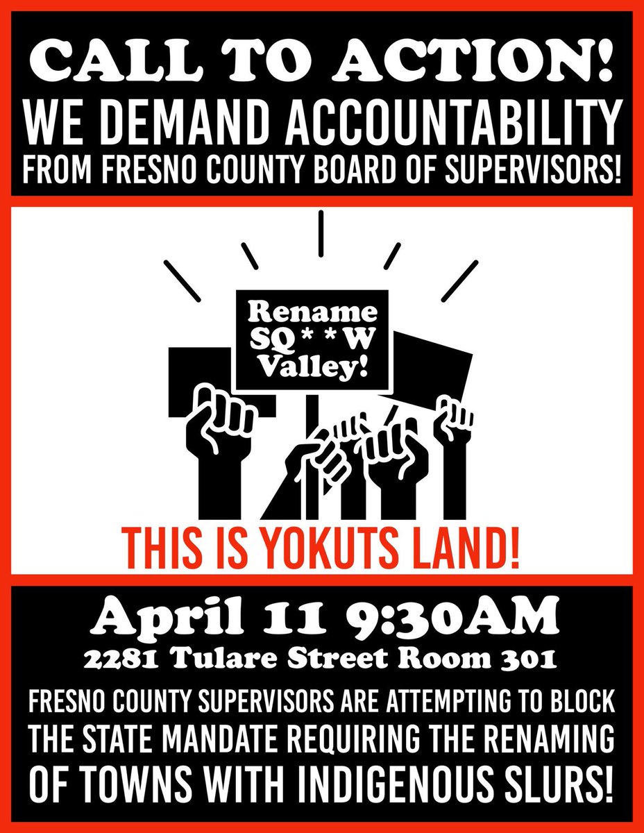 JanineNkosi's tweet image. Please come out on Tuesday, April 11th at 9:30AM to provide public comment and tell the #Fresno Board of Supervisors that #Yokuts Valley is here to stay!