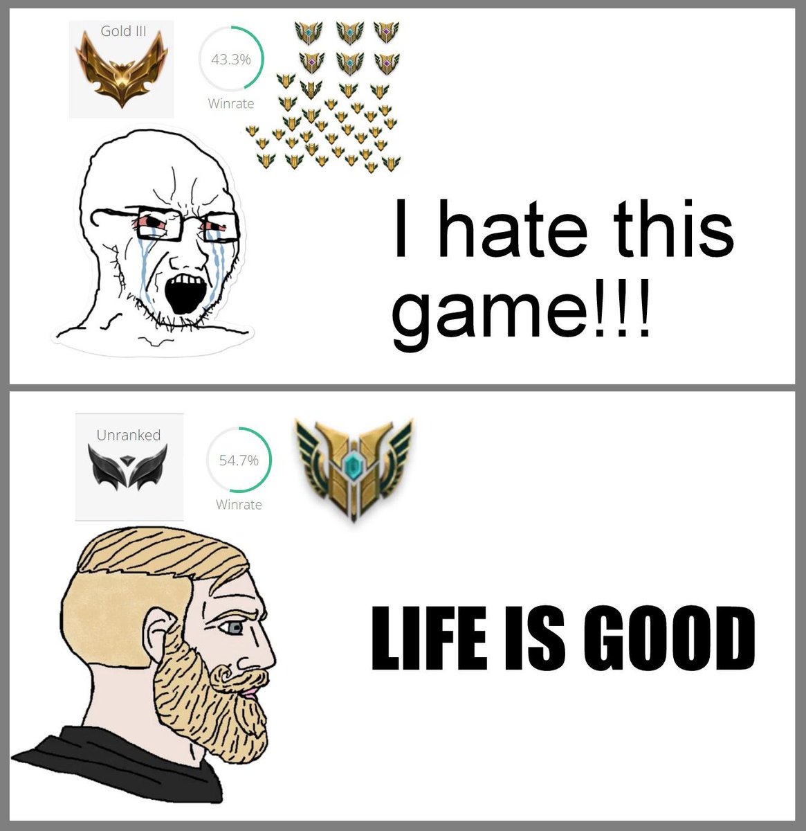 FreeLeagueMemes's tweet photo. A Tale of Two Summoners https://t.co/g9B6w1GBCi