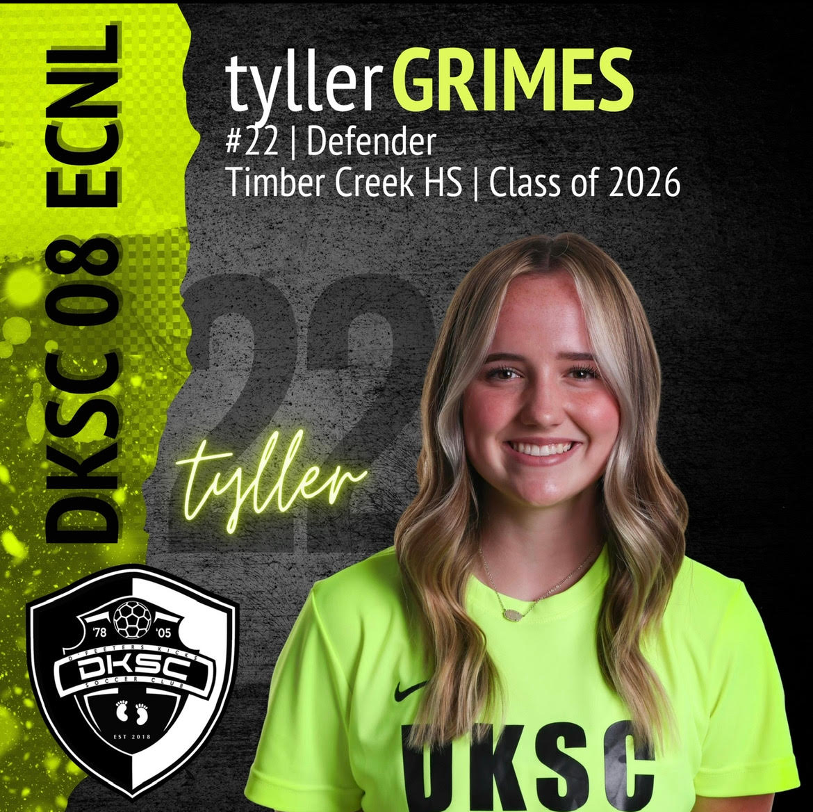 Coaches check out 2026 Tyller Grimes at Dallas International Girls Cup.
Dallas International Girls Cup Schedule:
4/05/23 vs Sting Royal ECRL - 3:30PM - Cox Fields #  4
4/06/23 at Solar SC FDL - 8:00PM - Ross Stewart Field 6
4/07/23 at Cosmos FC West - 7:00PM - Cox Fields # 5