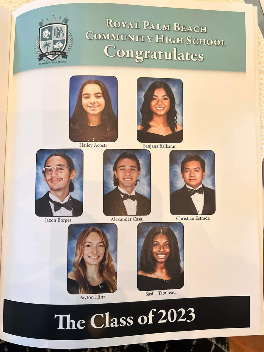 RPBHSOfficial's tweet image. What an honor to be in the company of such hard working &amp;amp; talented young people!! Top 7️⃣ from the Royal Palm Beach High School Class of 2023!! The Scholastic Achievement Foundation continues to celebrate excellence in Education ❤️