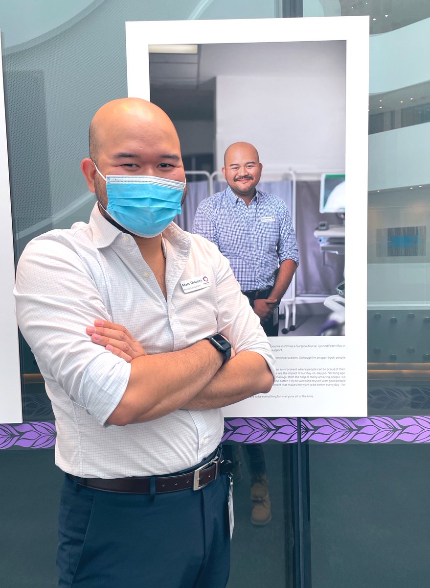 MarcDiocera's tweet image. First week back at work and very happy to see the @PeterMacCC Embracing Equity Exhibit was still on. 🤩#selfpromotion #healthequity #nurse #urology