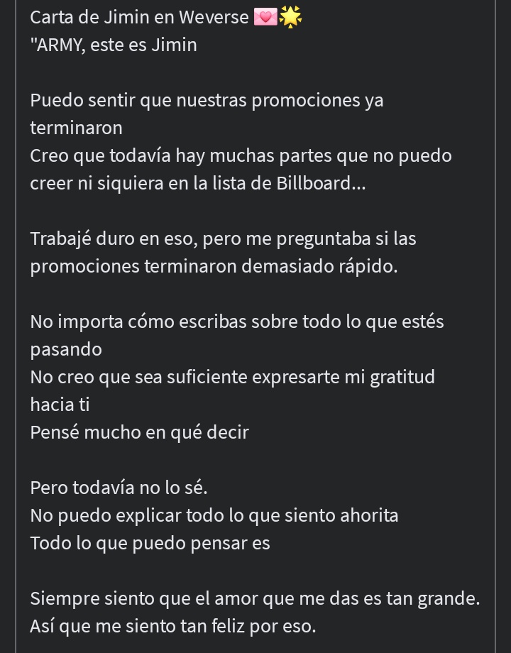 patyJMBTS's tweet image. Ay nooooooooo !!! Creo que al.igual que nosotros aun no le cae el 20!
Mi niño... creetela...todo esto es tuyo...es por y para ti !!! Eres 
EL PRIMER SOLISTA COREANO EN EL #1 DEL BB100 !!!
ERES TU PARK JIMIN...ERES TU !!!

AYYY SE ME HIZO UN NUDO EL CORAZÓN 😭😭😭😭😭
#STREAMFACE