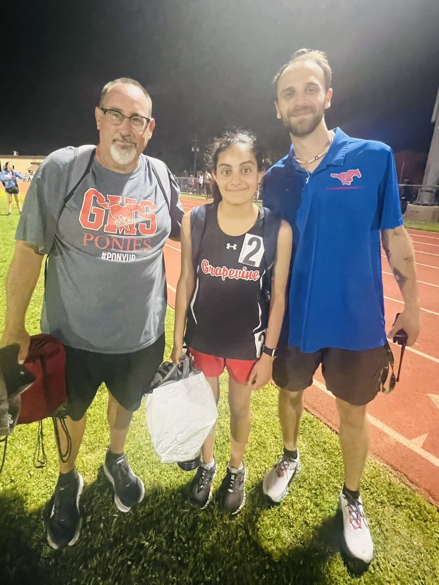 This was a special night for Natali Velasquez finishing her two race swept at the Meet of Champions. Winning both the 2400 m and 1600 m runs! Outstanding performance and well deserved!!! <a href="/GMSgirlsath/">GMS Girls Athletics</a> <a href="/GCISD_Athletics/">GCISD Athletics Dept.</a> <a href="/MrsA_GCISD/">Mandy Alexander</a> <a href="/GrapevineMiddle/">Grapevine Middle</a>