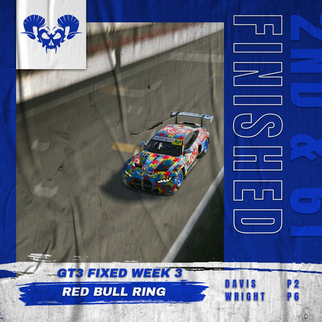 📷3-3 ON THE PODIUM📷 L. Davis puts it on the podium in📷in a bounce back race. A. Wright puts it in P6 after an awesome qualy and race. Watkins Glen up next. Strong start to the season for the crazies. #LunyBin #AutismAwarenessMonth